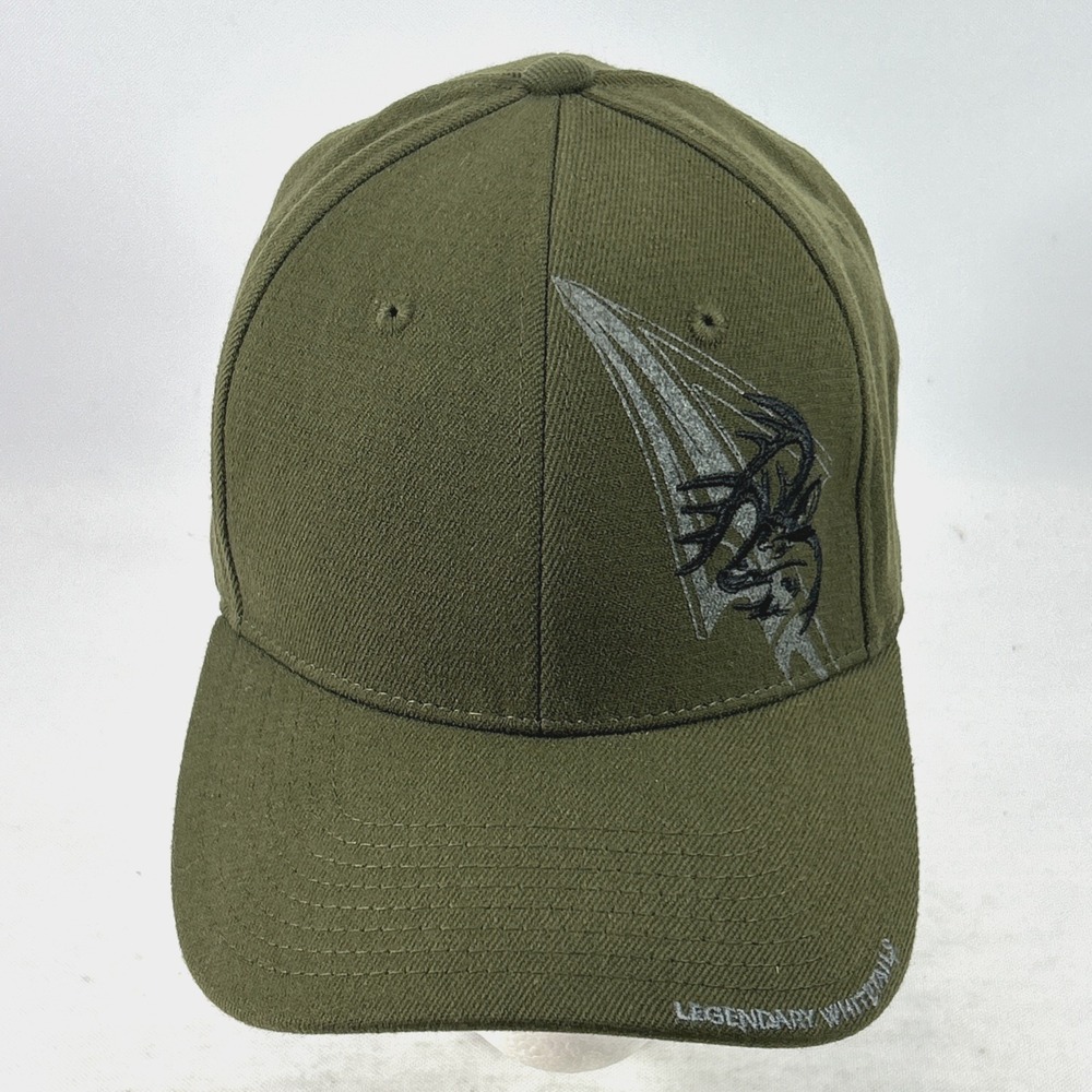 Legendary Whitetails FlexFit Medium-Large M-L Hat Cap Green Embroidered Graphic